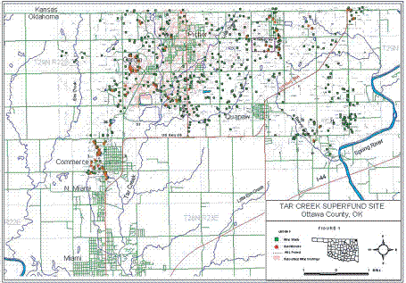 Map of the Tar Creek Superfund Site